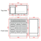 600/750/900/1200/1500Mm Hampton Freestanding With Kickboard Vanity Pvc Board Matt White Linear