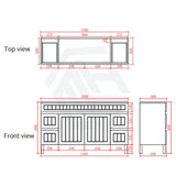 600/750/900/1200/1500Mm Hampton Freestanding With Legs Vanity Pvc Board Matt Black Linear Surface