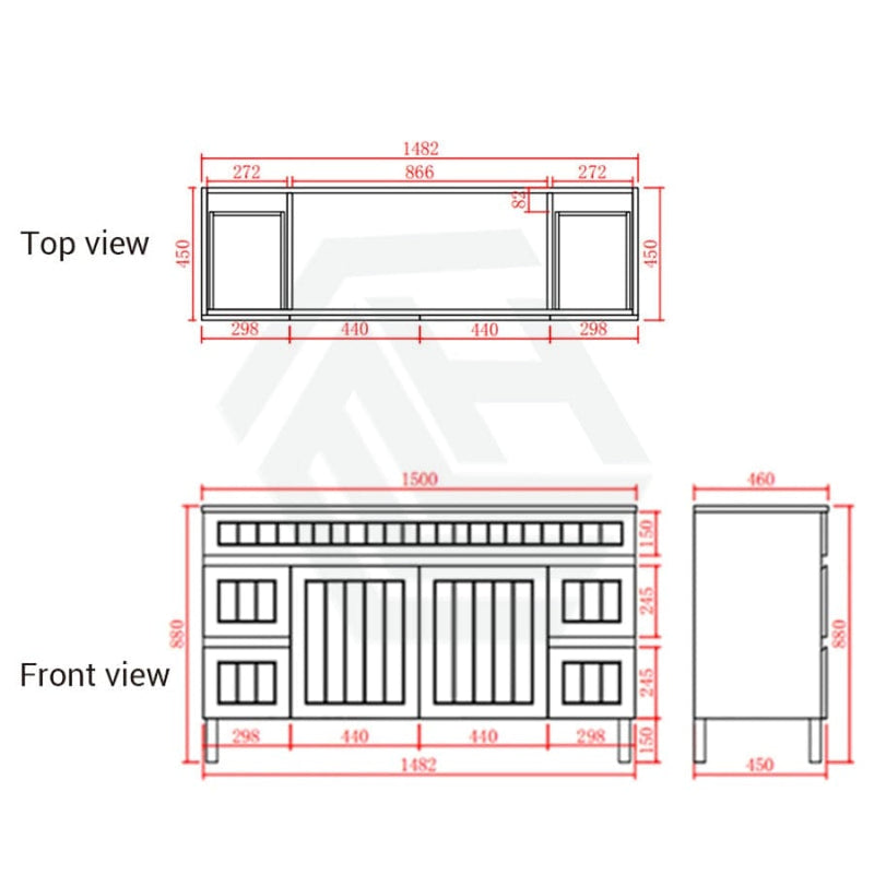 600/750/900/1200/1500Mm Hampton Freestanding With Legs Vanity Pvc Board Matt Black Linear Surface