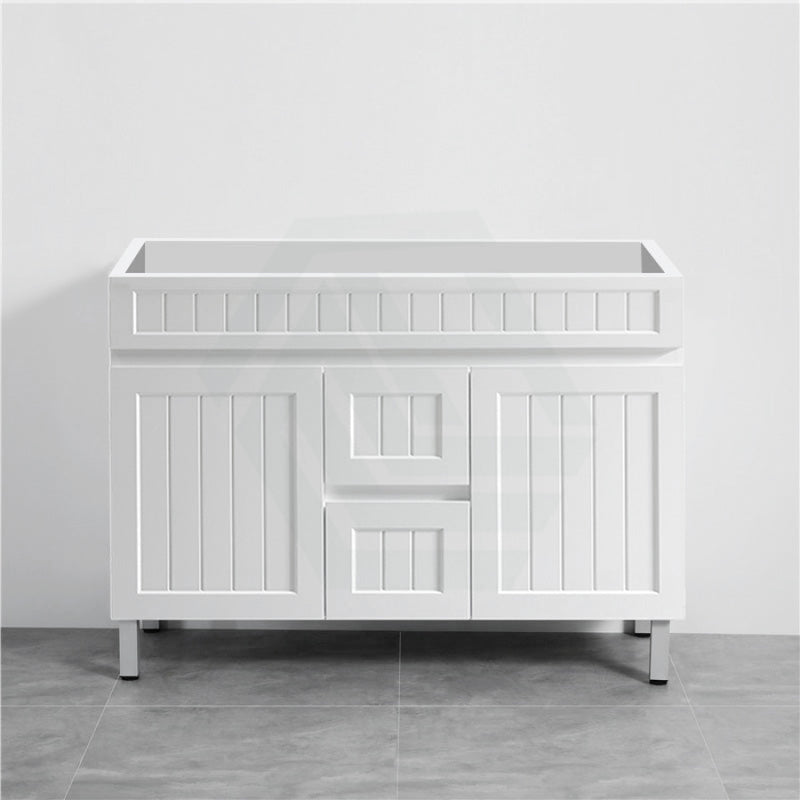 600/750/900/1200/1500Mm Hampton Freestanding With Legs Vanity Pvc Board Matt White Linear Surface