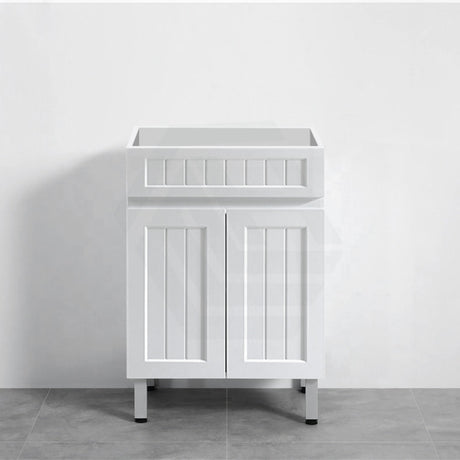 600/750/900/1200/1500Mm Hampton Freestanding With Legs Vanity Pvc Board Matt White Linear Surface