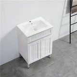 600/750/900/1200/1500Mm Hampton Freestanding With Legs Vanity Pvc Board Matt White Linear Surface