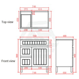 600/750/900/1200/1500Mm Hampton Freestanding With Legs Vanity Pvc Board Matt Black Linear Surface