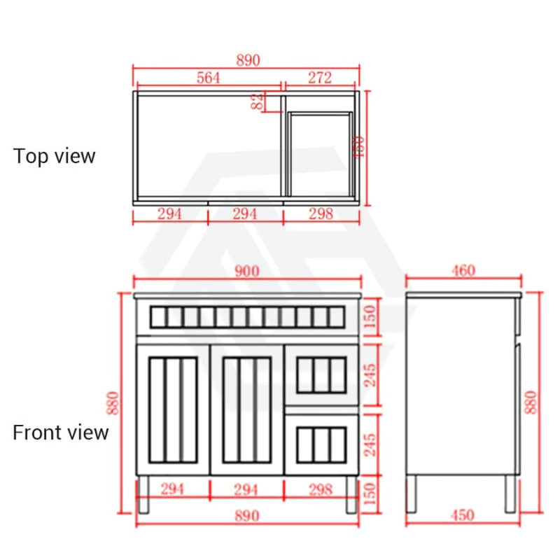 600/750/900/1200/1500Mm Hampton Freestanding With Legs Vanity Pvc Board Matt Black Linear Surface