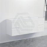 600/750/900/1200/1500Mm Hampton Wall Hung Vanity Pvc Board Matt White Linear Surface Vanities