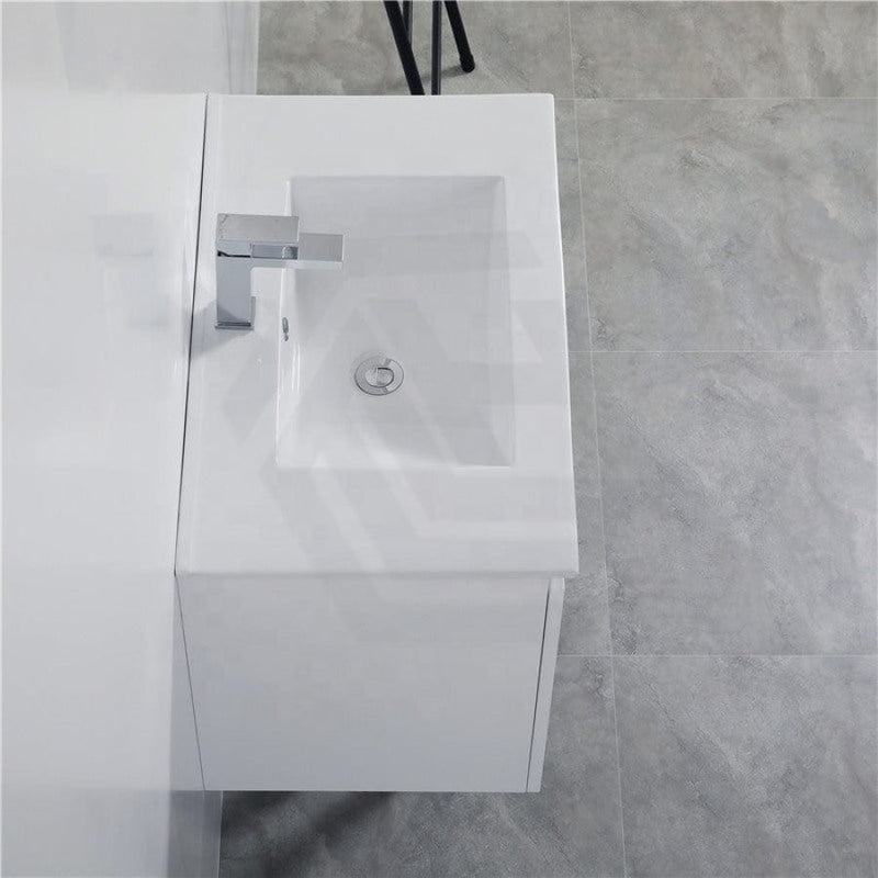 600/750/900/1200/1500Mm Hampton Wall Hung Vanity Pvc Board Matt White Linear Surface Vanities