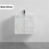 600/750/900/1200/1500Mm Hampton Wall Hung Vanity Pvc Board Matt White Linear Surface Vanities