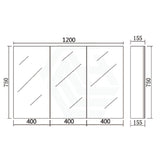 600/750/900/1200/1500Mm Pvc Pencil Edge Concrete Grey Shaving Cabinet With Mirror Tempered Glass