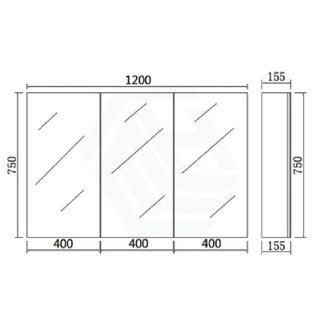 600/750/900/1200/1500Mm Pvc Pencil Edge Concrete Grey Shaving Cabinet With Mirror Tempered Glass