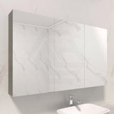 600/750/900/1200/1500Mm Pvc Pencil Edge Concrete Grey Shaving Cabinet With Mirror Tempered Glass