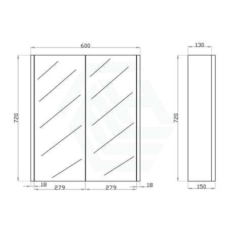 600/750/900/1200/1500Mm White Oak Wood Grain Pvc Filmed Wall Hung Shaving Cabinet 600Mm Cabinets