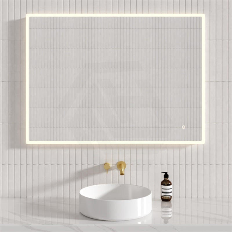 600/750/900/1200Mm Rectangle Led Mirror Touch Sensor Switch 3 Colours Lighting Acrylic Frontlit