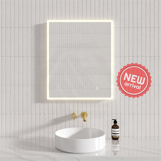 600/750/900/1200Mm Rectangle Led Mirror Touch Sensor Switch 3 Colours Lighting Acrylic Frontlit