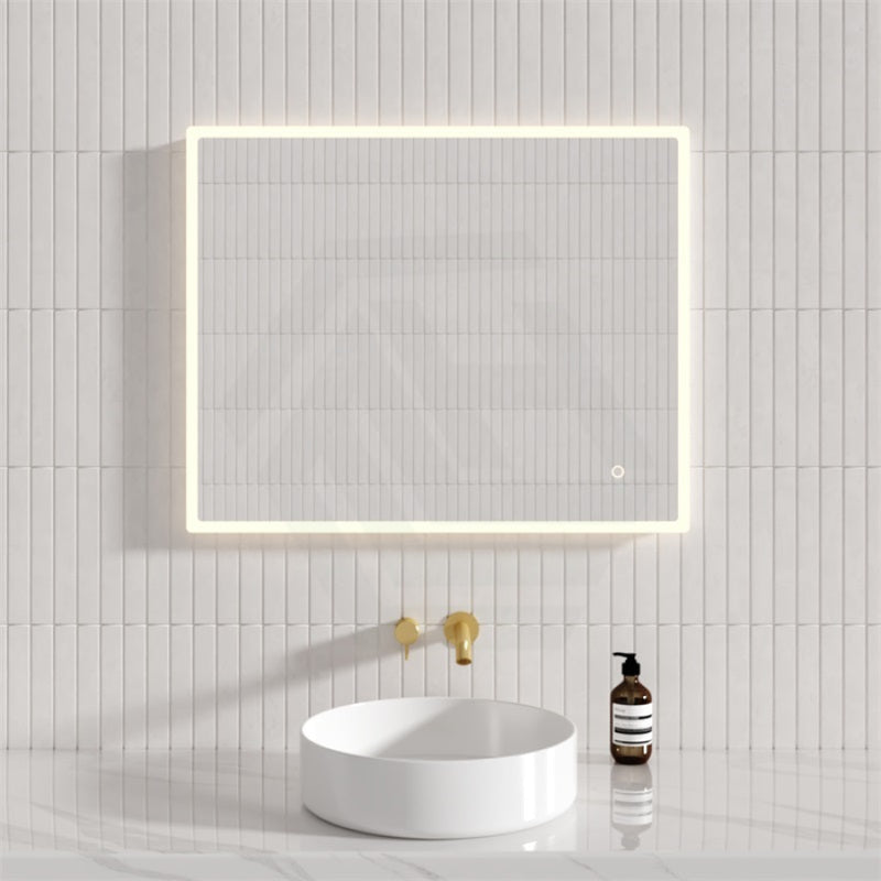 600/750/900/1200Mm Rectangle Led Mirror Touch Sensor Switch 3 Colours Lighting Acrylic Frontlit