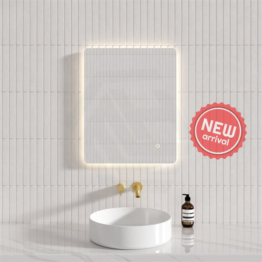 600/750/900/1200Mm Rectangle Led Mirror Touch Sensor Switch 3 Colours Lighting Backlit