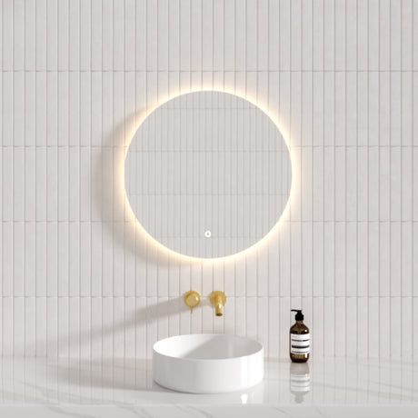 600/750/900Mm Led Mirror Round Plain Touch Sensor Switch Led Mirrors