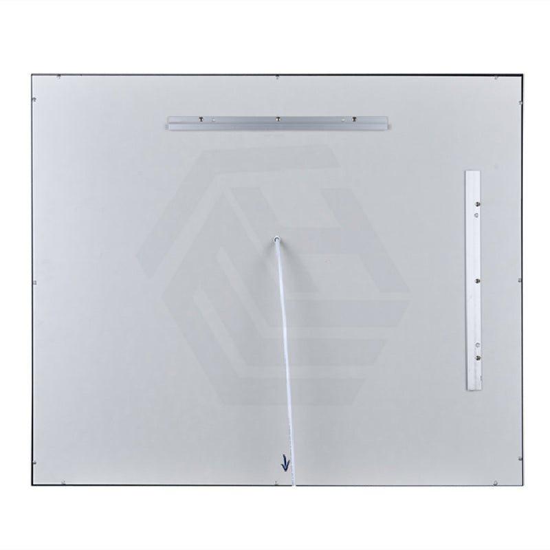 600/750/900Mm Led Mirror Square Black Framed Demister