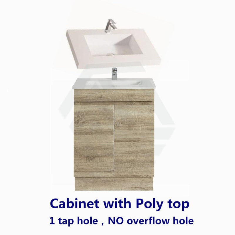 600-750Mm Narrow Berge Freestanding Bathroom Floor Vanity Kickboard White Oak Wood Grain Left/Right