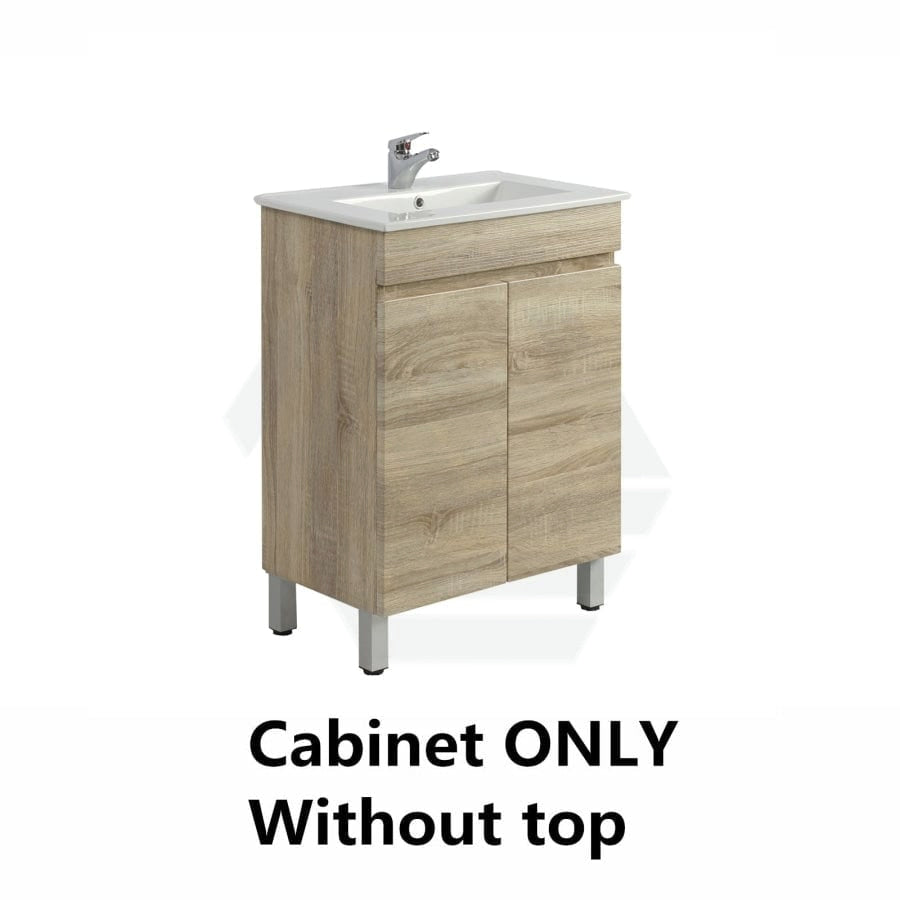 600-750Mm Narrow Berge Freestanding Bathroom Floor Vanity White Oak Wood Grain Left/Right Side Pvc