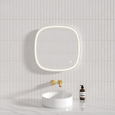 600/750Mm Oval Led Mirror With Three Multi Function Light Touch Sensor Led Mirrors