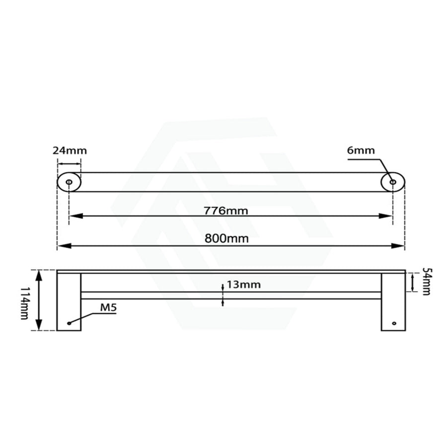 Esperia 600/800Mm Chrome Double Towel Rail Stainless Steel 304 Wall Mounted Bathroom Products