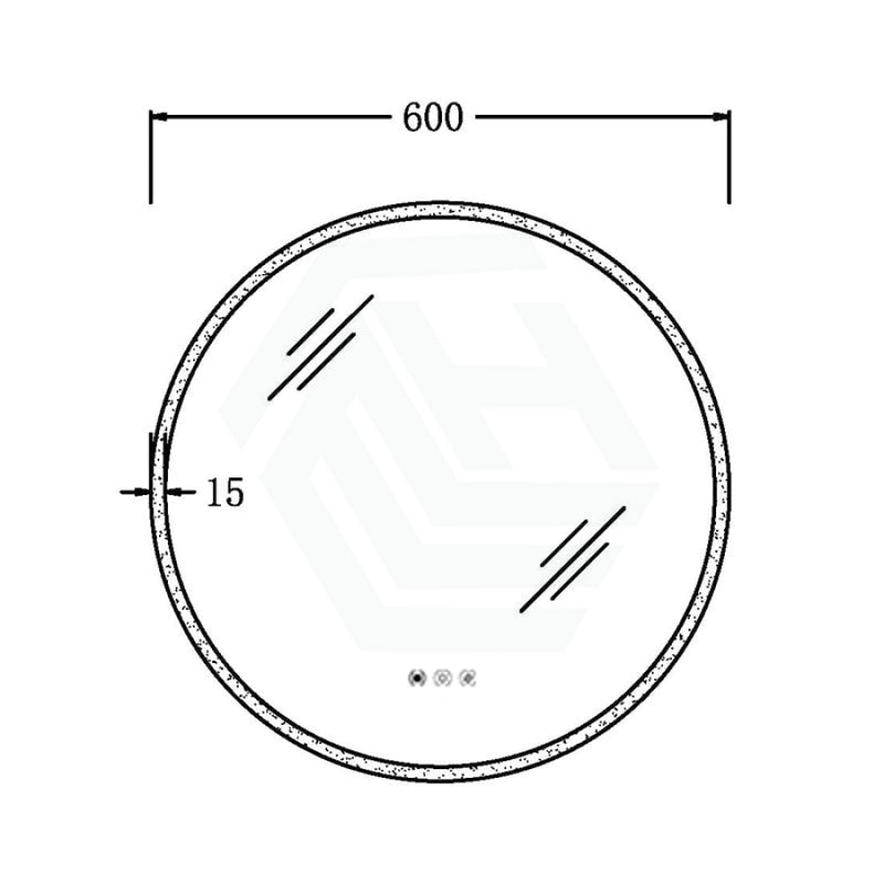 600/800Mm Round Led Mirror Motion Sensor Auto On Light Rim Led Mirrors