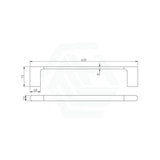 600/800Mm Single Towel Rail Chrome 600Mm Rails