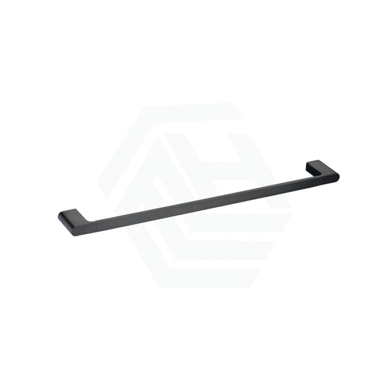 600/800Mm Single Towel Rail Matt Black Rails