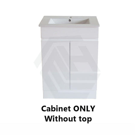 600-900Mm Narrow Premium Bathroom Freestanding Kickboard Vanity White Pvc Polyurethane Cabinet Only