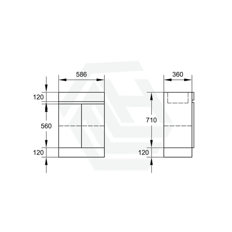 600-900Mm Narrow Premium Bathroom Freestanding Kickboard Vanity White Pvc Polyurethane Cabinet Only