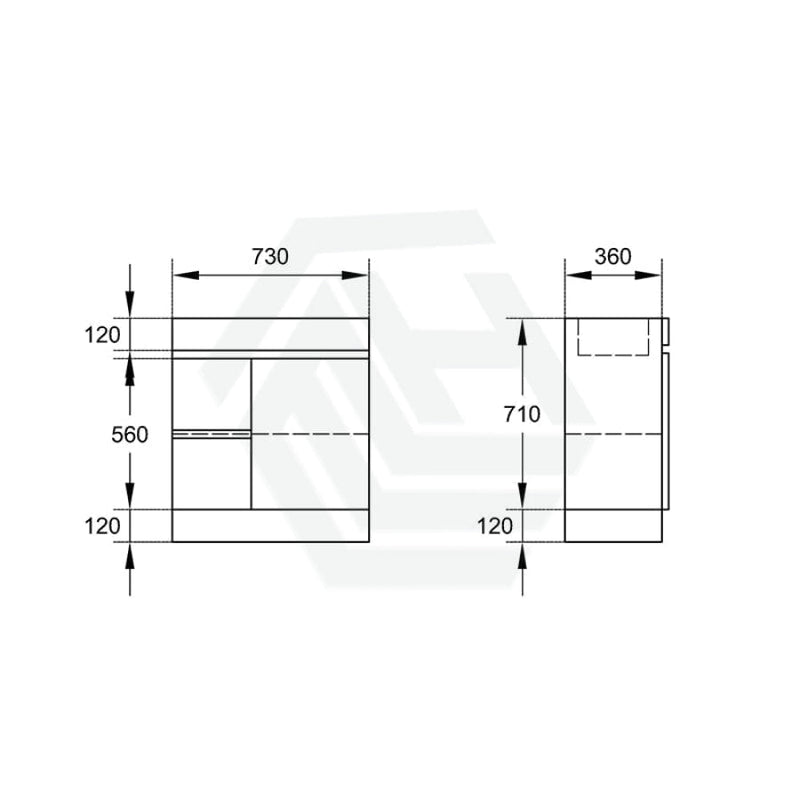 600-900Mm Narrow Premium Bathroom Freestanding Kickboard Vanity White Pvc Polyurethane Cabinet Only