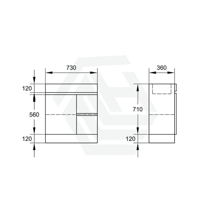 600-900Mm Narrow Premium Bathroom Freestanding Kickboard Vanity White Pvc Polyurethane Cabinet Only