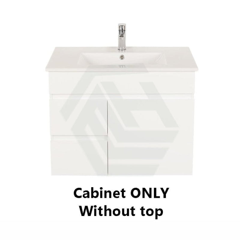 600-900Mm Narrow Premium Bathroom Wall Hung Vanity White Pvc Cabinet Only & Ceramic Top Available