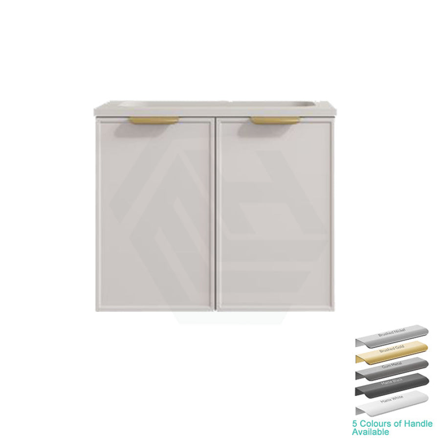 600-1500Mm Miami Standard Wall Hung Vanity Matt White Single/Double Bowls Pvc Cabinet Only For