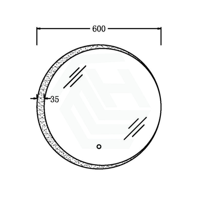 600Mm Led Mirror Round Crescent Rim Led Mirrors