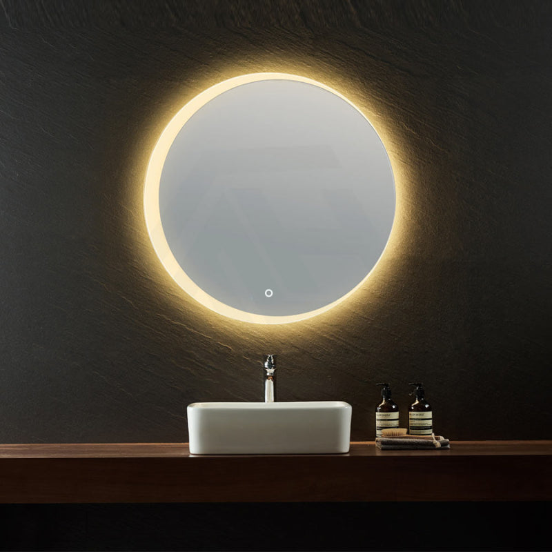 600/800Mm Led Mirror Round Crescent Rim