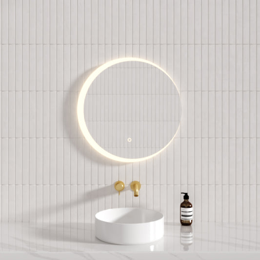 600Mm Led Mirror Round Crescent Rim Led Mirrors