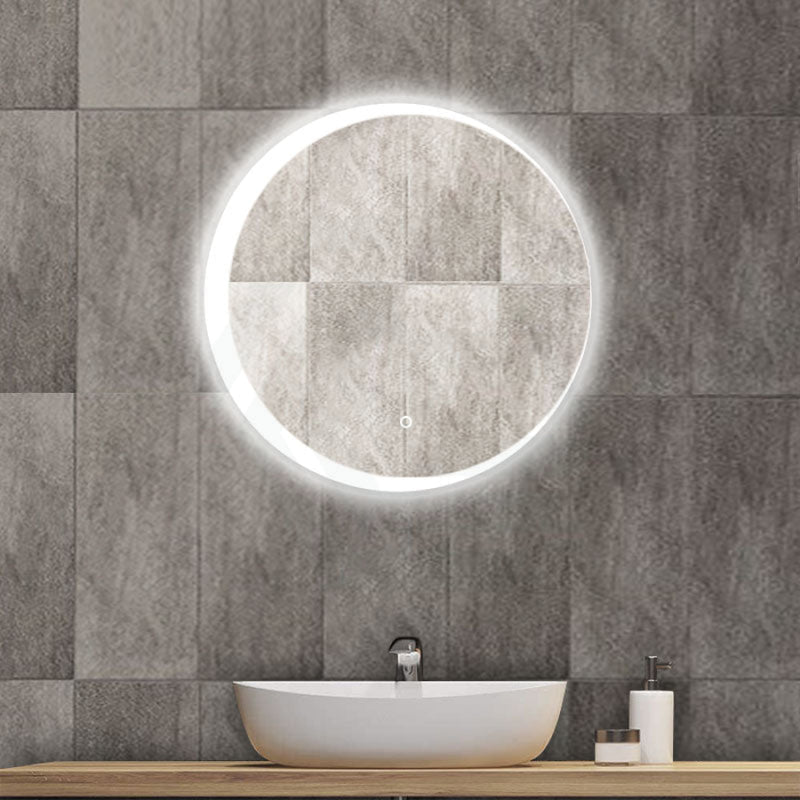 Led Mirror Round Crescent Rim