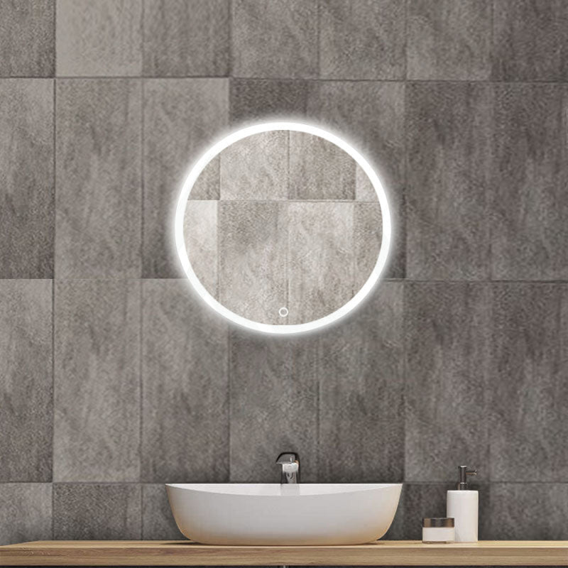 Led Mirror Round Light On Rim