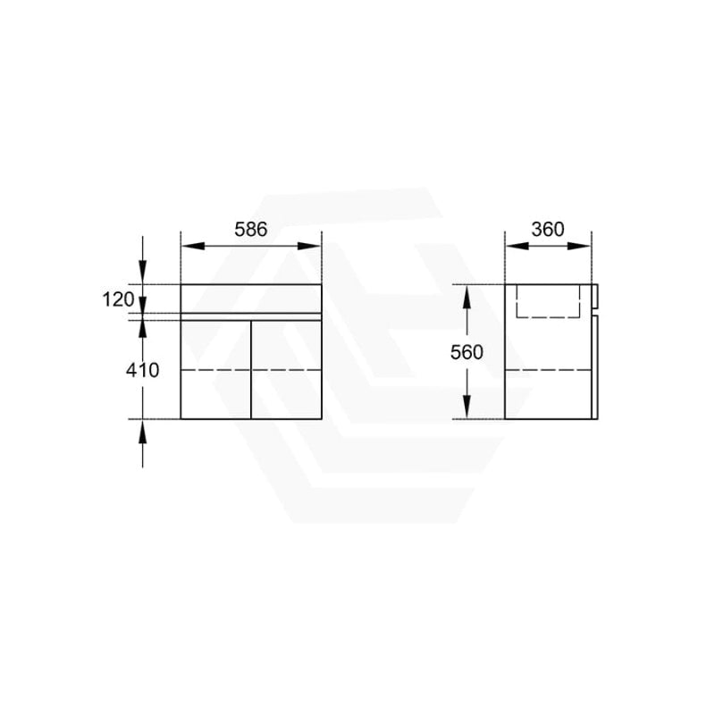 600-900Mm Narrow Premium Bathroom Wall Hung Vanity White Pvc Cabinet Only & Ceramic Top Available