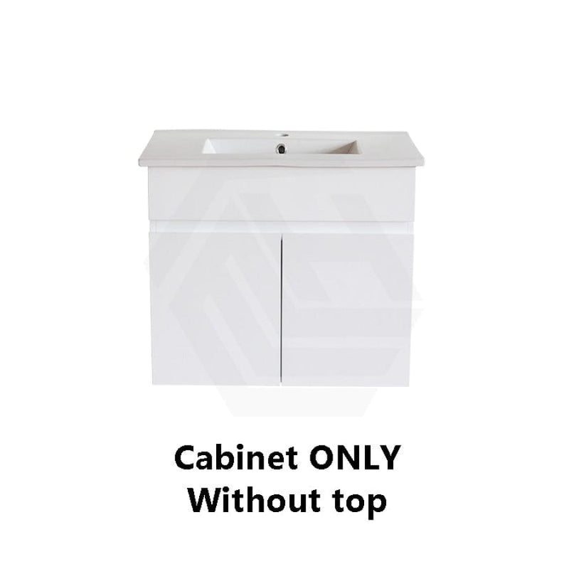 600-900Mm Narrow Premium Bathroom Wall Hung Vanity White Pvc Cabinet Only & Ceramic Top Available