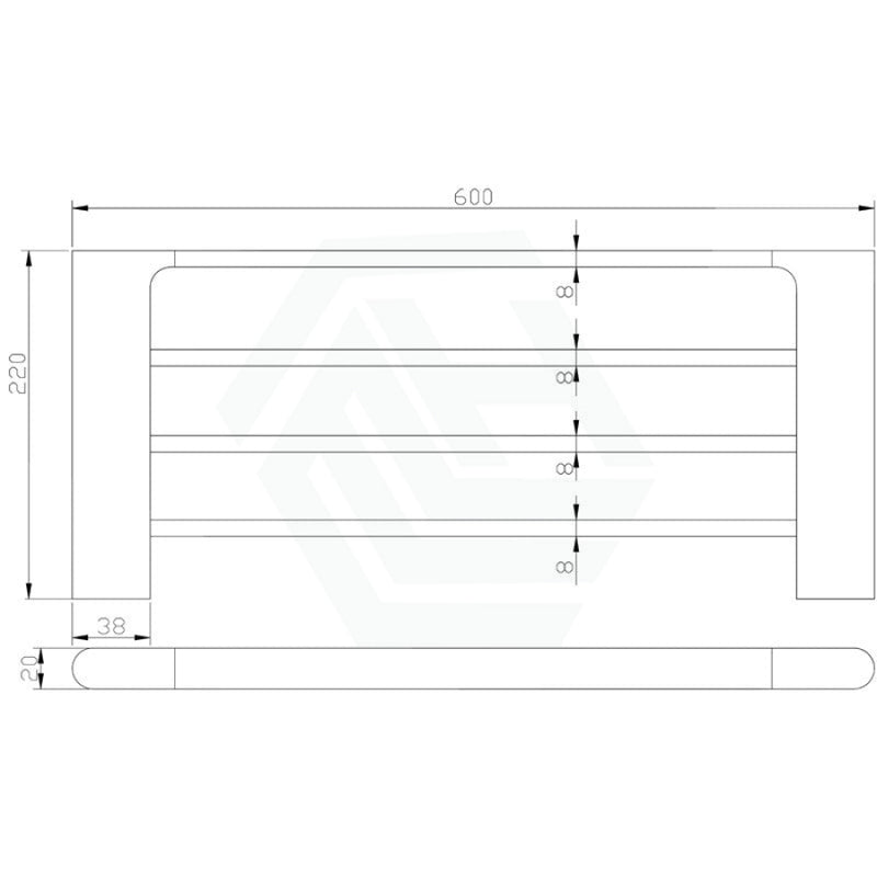 600Mm Towel Rack Chrome Racks