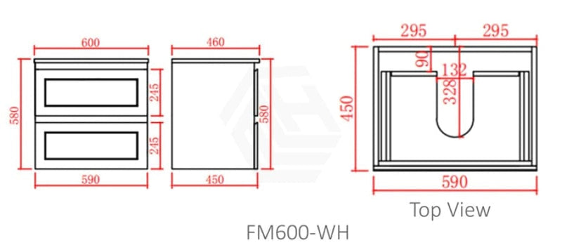 600-1500Mm Wall Hung Pvc Vanity With Matt Black Finish For Bathroom Cabinet Only&Ceramic/Poly Top