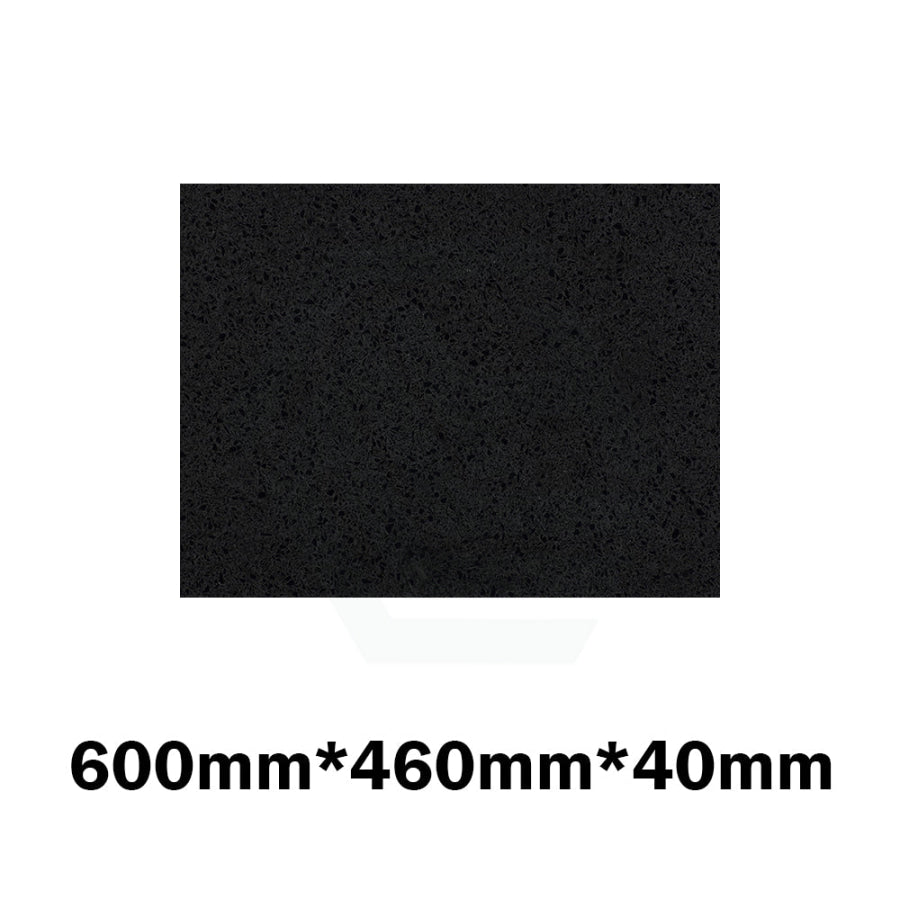 20Mm/40Mm Thick Gloss Ink Black Stone Top For Above Counter Basins 450-1800Mm Vanity Tops