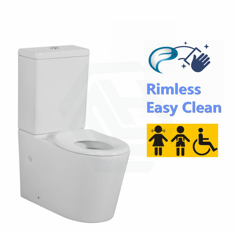 595X335X770Mm Wall Faced Toilet Suite With Rimless Pan For Junior Special Care And Bathroom