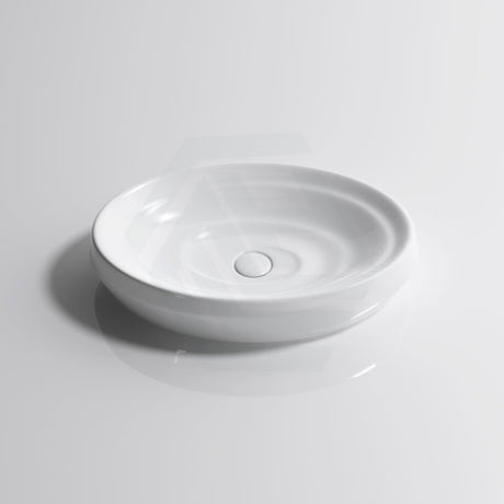 600X380X130Mm Oval Above Counter Ceramic Basin Matt White Basins