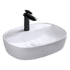 600X400X120Mm Chur Oval Gloss White Above Counter Ceramic Basin Basins