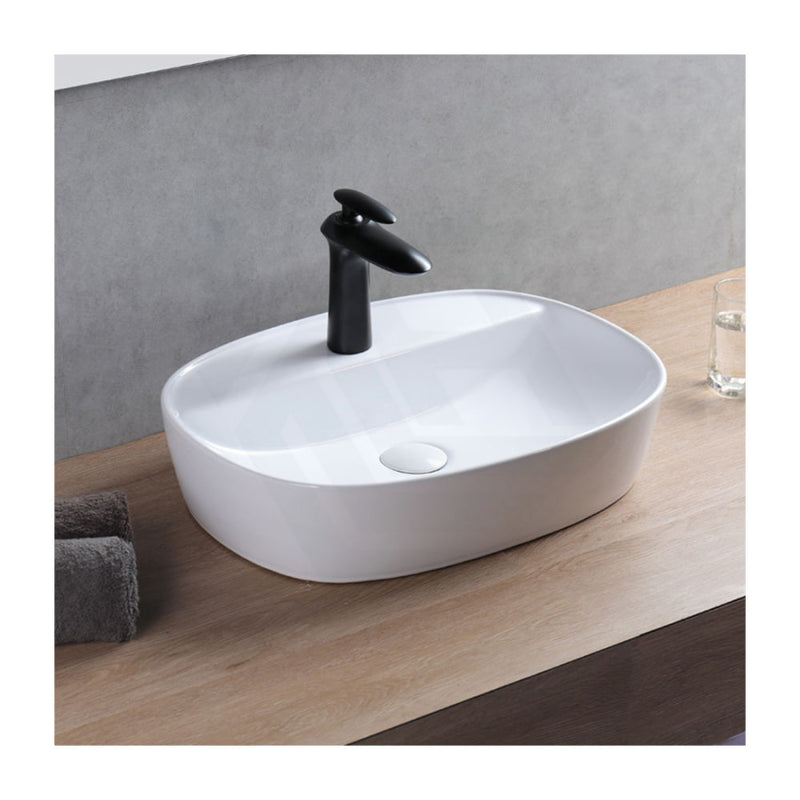 600X400X120Mm Chur Oval Gloss White Above Counter Ceramic Basin Basins