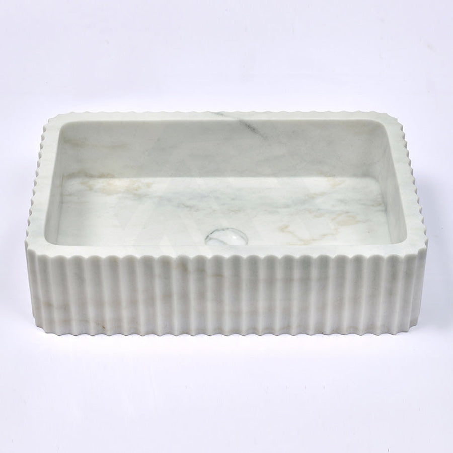 600X400X150Mm Rectangle Above Counter Marble Basin Matt Surface