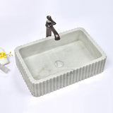 Above Counter Basin Stone Matt Marble Rectangle